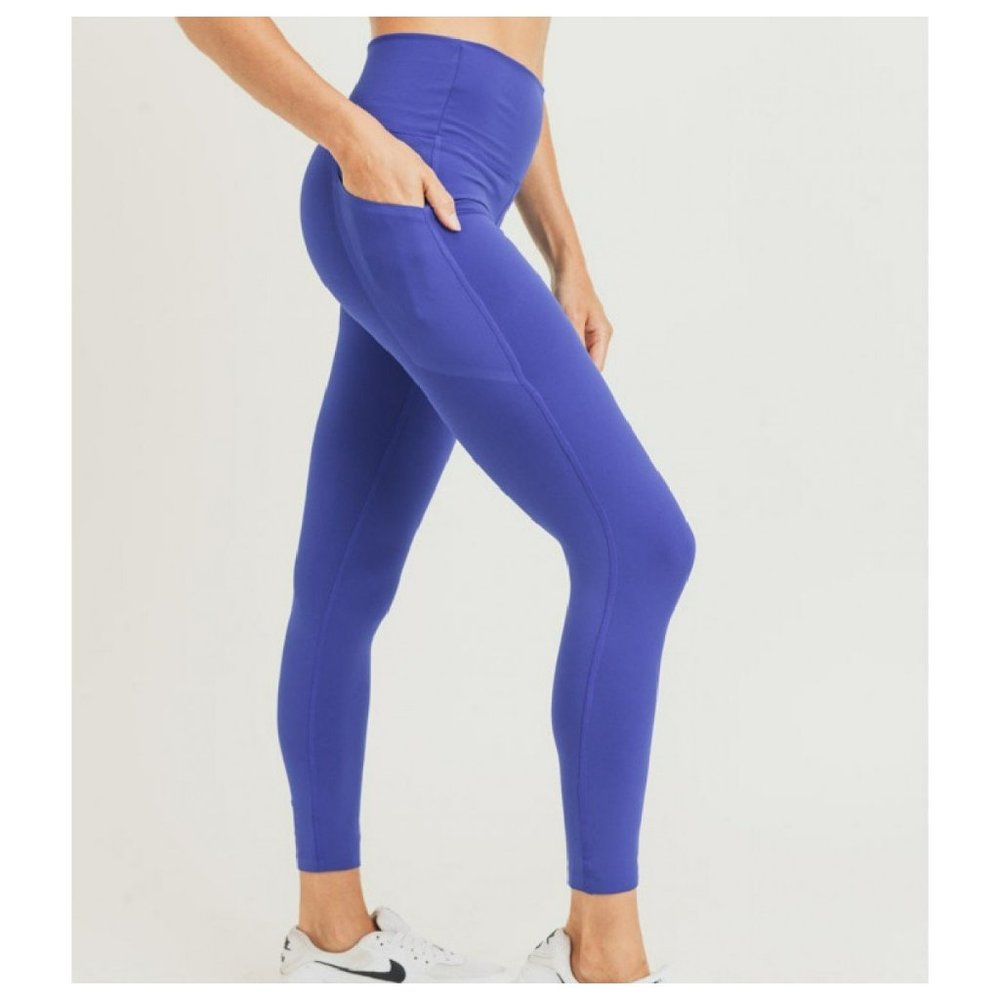 NEW MONO B Essential Foldover Highwaist Leggings